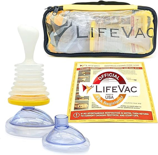 LifeVac Travel Kit - Portable Suction Rescue Device, First Aid Kit for Kids and Adults, Portable Airway Suction Device for Children and Adults